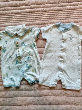Babycottons Baby Boy Romper Set (2) – Size NB – Pima Cotton – Like New